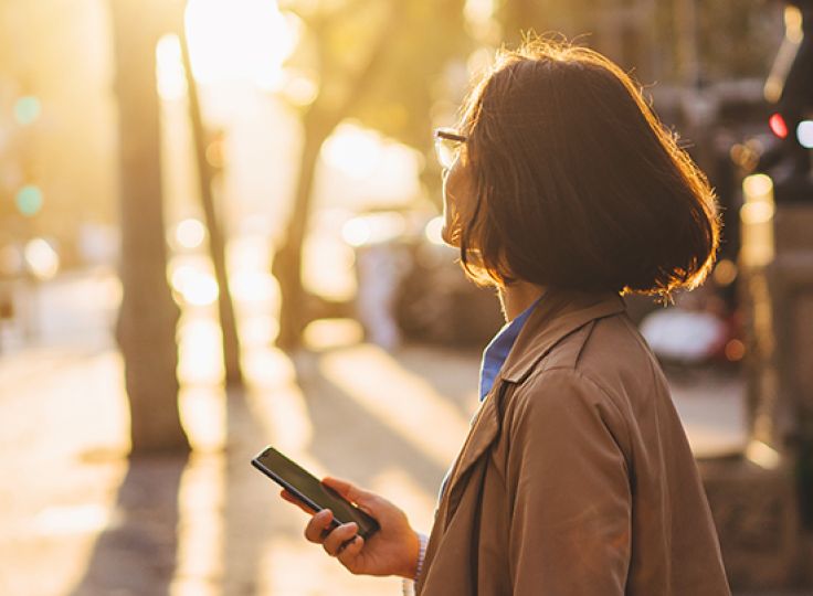 Woman Standing in street