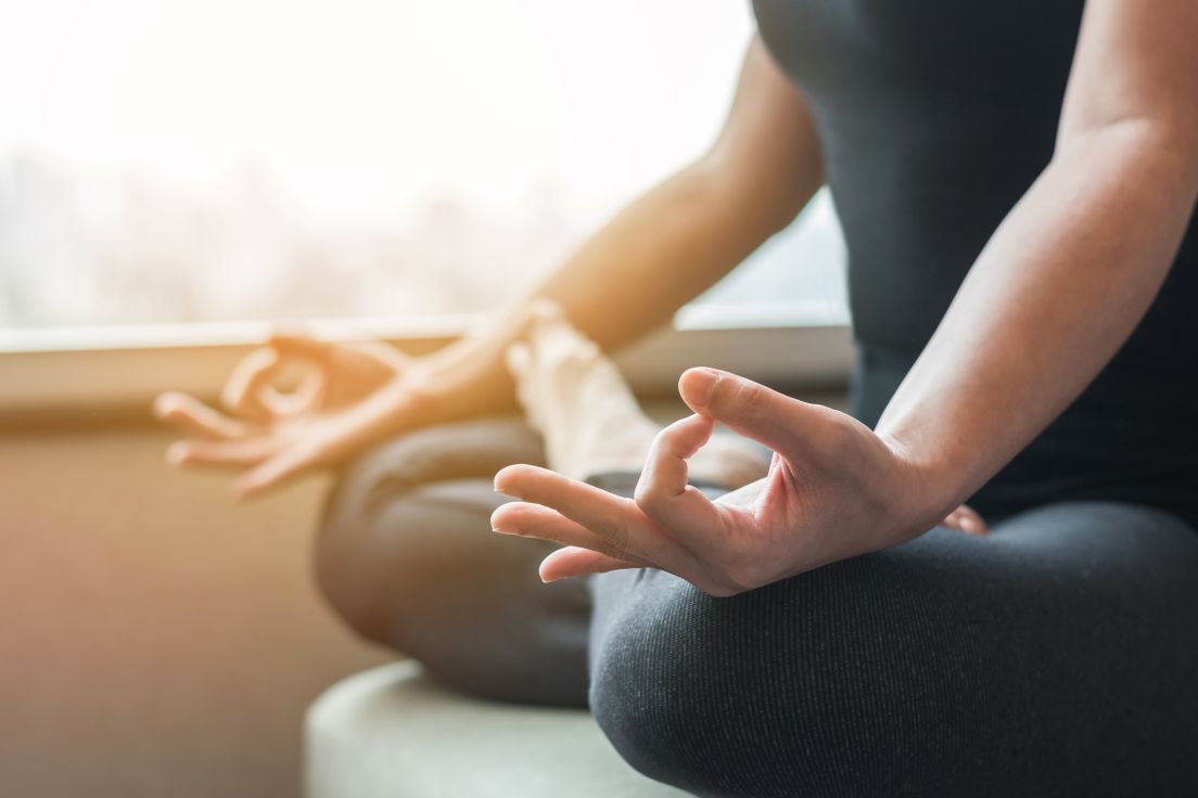 Person meditating